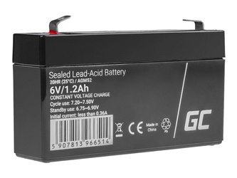 GREEN CELL Battery AGM 6V 1.2Ah