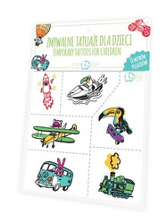 Tatuaże zmywalne  dla dzieci Pojazdy PAP