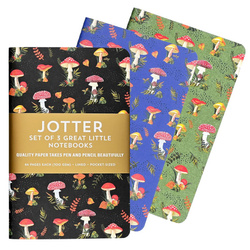 Notatniki Jotter Grzyby 9x14cm 3 sztuki Peter Pauper Press