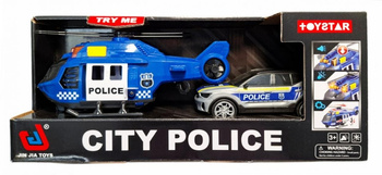 Pojazdy helikopter i auto policyjne