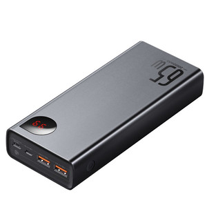 Baseus Adaman power bank 2x USB / 1x USB Typ C / 1x micro USB 20000mAh 65W czarny (PPIMDA-D01)