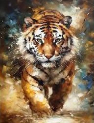 Diamentowa Mozaika Tygrys w biegu NO-2000115