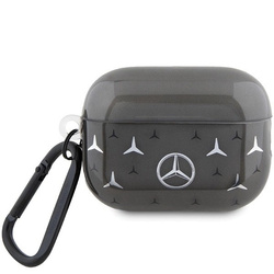 Etui Mercedes Large Star Pattern na AirPods Pro 2 (2022/2023) - czarne