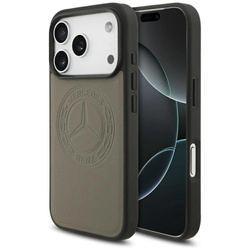 Etui Mercedes Leather Vintage Logo MagSafe na iPhone 17 Pro - beżowe