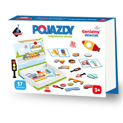 Puzzle 57 magnetyczne obrazki pojazdy 110714