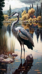 Diamentowa Mozaika Ptaki Żuraw NO-2002219