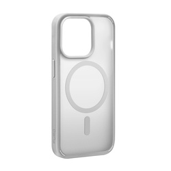 Etui silikonowe Puro Gradient MagSafe do iPhone 15 Pro - srebrne