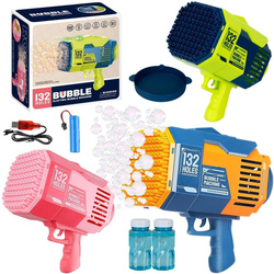 Pistolet na bańki na baterie 132 otwory MIX