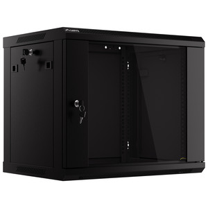 LANBERG WF01-6409-10B Lanberg szafa wisząca rack 19 9U 600x450mm czarna (drzwi szklane)