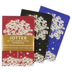 Notatniki Jotter Spadające Kwiaty 9x14cm 3 sztuki Peter Pauper Press