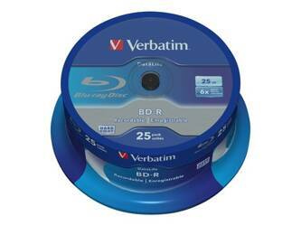 VERBATIM 43837 BluRay BD-R Single layer DATALIFE VerbatimSpindle 25 25GB 6x