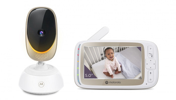 Motorola | Wi-Fi Video Baby Monitor with Mood Light | VM85 CONNECT 5.0" | 5" TFT color display with 480 x 272 resolution; Lullabies; Two-way talk; Roo