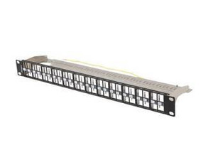 PATCH PANEL PUSTY 48 PORT 1U 19" FTP DO MODUŁÓW KEYSTONE CZARNY LANBERG