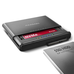 Stacja dokująca Axagon ADSA-CC USB-C 3.2 G2 - 1x SATA 6G 2,5" SSD/HDD + 1x NVMe SSD z funkcją klonowania
