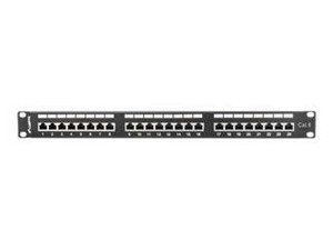 LANBERG PPS6-1024-B Lanberg Patch Panel 24 port 1U, kat. 6, ekranowany, czarny