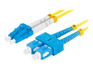 LANBERG fiber optic patchcord SM SC/UPC-LC/UPC duplex 5m LSZH g657a1 3.0mm yellow