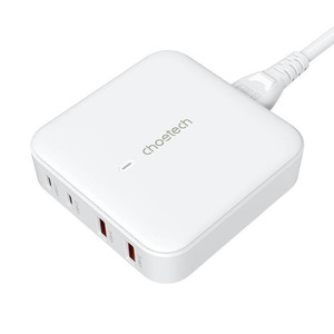 Ładowarka sieciowa Choetech PD8008, 2x USB-C, 2x USB-A, GaN, 100W (biała)