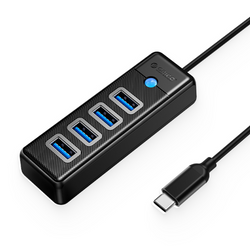 Orico Hub USB-C 4x USB-A 3.1 czarny