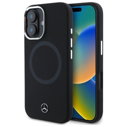 Mercedes MEHMP16S23SUTTK iPhone 16 6.1`   czarny/black hardcase Silicone Tonal Logo MagSafe