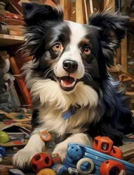 Diamentowa Mozaika Pies w zabawkach NO-2000137