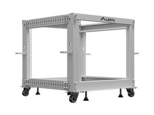 OPEN RACK 19" 9U 600X600-1100 REGULOWANY SZARY LANBERG