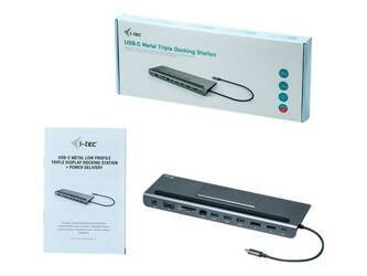 ITEC C31FLATDOCKPDPLUS i-tec USB-C Metal 4K Triple Display Stacja Dokująca + Power Delivery 85W