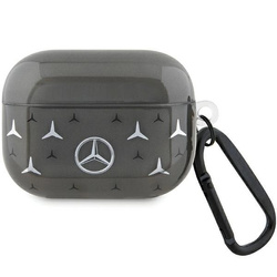 Etui Mercedes Large Star Pattern na AirPods Pro  - czarne