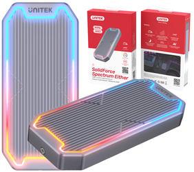 Unitek Obudowa dysku M.2 SSD NVMe/SATA 10Gbps RGB