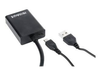 GEMBIRD A-VGA-HDMI-01 Gembird adapter/konwerter sygnału VGA do HDMI z Audio, blister, czarny