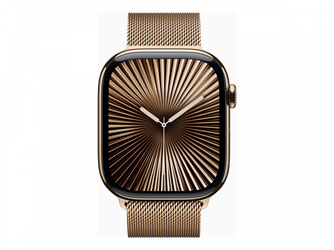 APPLE Watch Series 10 GPS + Cellular 46mm Gold Titanium Case with Gold Milanese Loop - M/L