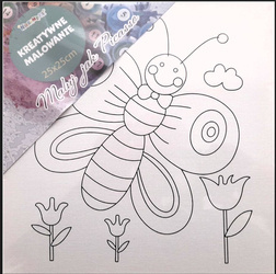 Obrazy do malowania Motylek  25cmx25cm