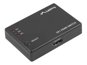 LANBERG switch video 3-port HDMI black + micro USB port