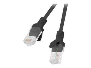 LANBERG PCU5-20CC-0050-BK Lanberg Patchcord RJ45, kat. 5e, UTP, 0.5m, czarny, op. zbiorcze 10 szt