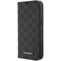 Etui Karl Lagerfeld Saffiano Monogram na iPhone 14 Pro - czarne