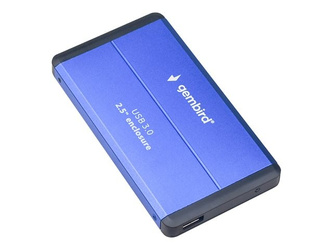 GEMBIRD Obudowa USB 3.0 na dysk HDD/SSD 2.5 SATA, aluminiowa, niebieska