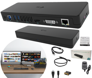 I-TEC USB 3.0 USB-C Dual Display Docking Station HDMI DVI + VGA