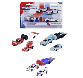 Majorette Porsche z przyczepami MIX