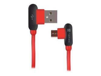NATEC NKA-1199 Extreme Media kabel microUSB - USB 2.0 (M), 1m, kątowy, czerwony