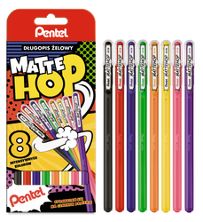 Długopis żelowy MatteHop 8 kolorów ABCDFGPV