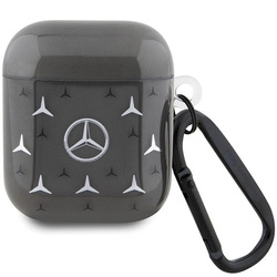 Etui Mercedes Large Star Pattern na AirPods 1 / 2 - czarne