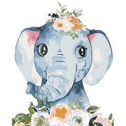 Malowanie po numerach Słonik 40x50cm