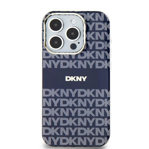 Etui DKNY IML Mono & Stripe MagSafe na iPhone 15 / 14 / 13 - niebieskie