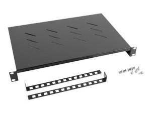 LANBERG AK-1004-B Lanberg półka do szaf 19 600mm (1U, 483x300mm, udźwig do 25kg) czarna