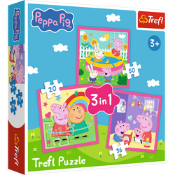 Puzzle 3w1 Peppa i przyjaciele 34873