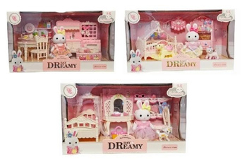 Króliczki z mebelkami MIX