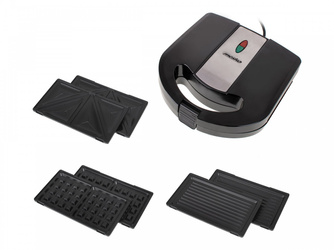 Mesko | Sandwich maker 3 in 1 | MS 3045 | 750 W | Number of plates 3 | Number of pastry 2 | Black/Silver