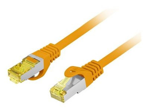 LANBERG Patchcord CAT.6A S/FTP LSZH CU 0.25m orange Fluke Passed