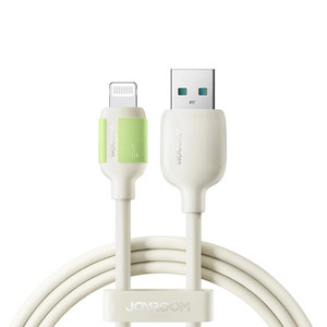 Kabel Joyroom S-A53 3A USB-A - Lightning z fluorescencyjną końcówką 1,2 m - beżowy