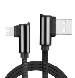 KĄTOWY MOCNY SZYBKI NYLONOWY KABEL PRZEWÓD Choetech IP007 Lightning USB-A 1.2m