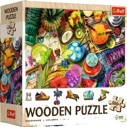 PUZZLE 500+1 Puzzle Drewniane Kolorowe koktajle 20215